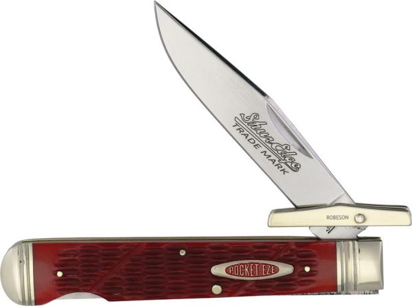 Robeson Swing Guard Knife - Red Jigged Bone Handle