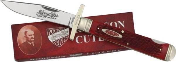 Robeson Swing Guard Knife - Red Jigged Bone Handle