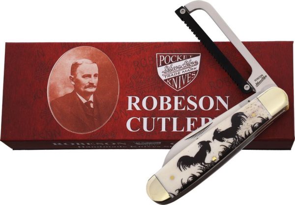 Robeson Gamecock White Etch Multi-Blade Knife