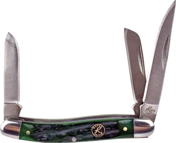 Roper Stockman Green Bone Carbon Steel 3.5in