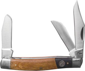 Roper Rattler Stockman Black Tan Micarta 4in