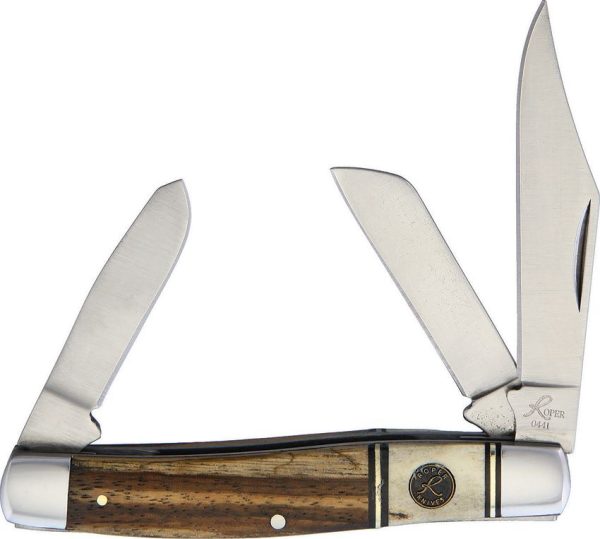 Roper Laredo Stockman Brown Wood Bone