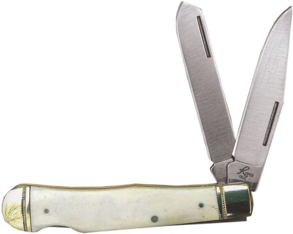 Roper Double Action Trapper - White Bone Handle