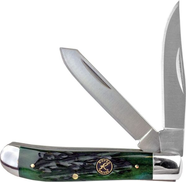 Roper Trapper Green Bone Carbon Steel Folding Knife