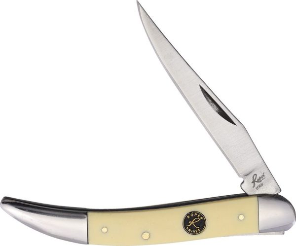 Roper Pecos Large Toothpick Yellow Delrin Folding Knife