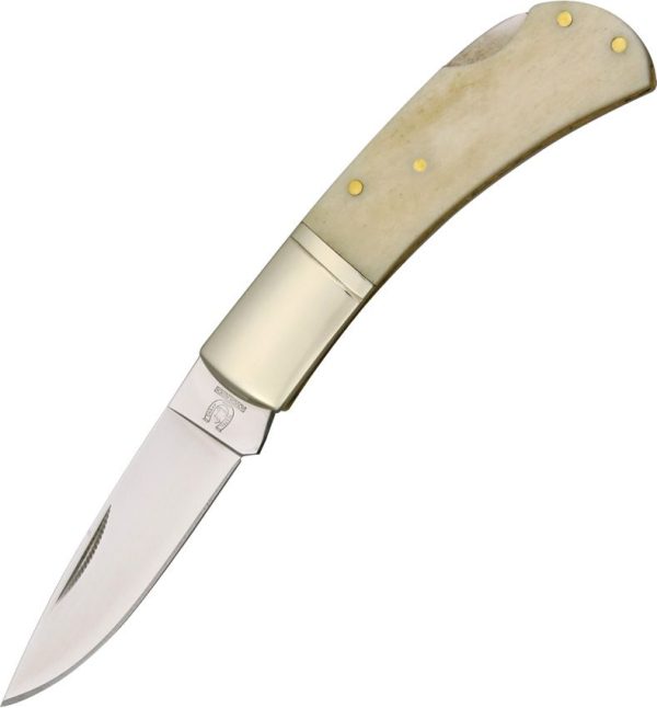Rough Rider Lockback White Bone Drop Point Knife