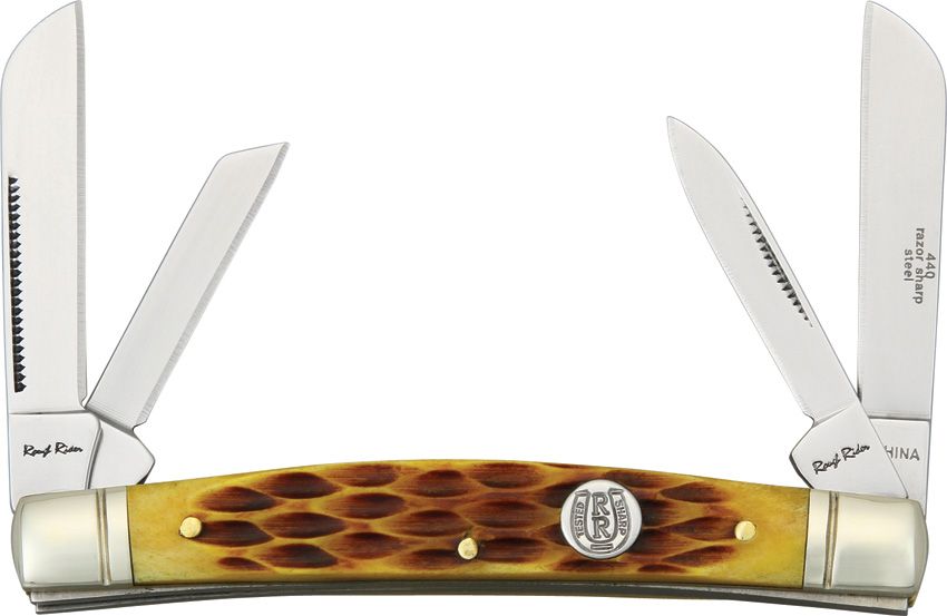 Rough Rider Congress Folding Knife Amber Bone 3.63"