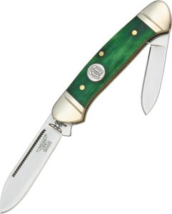 Rough Rider Mini Canoe Green Bone Compact Knife