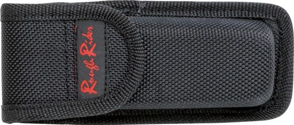 Rough Rider Folding Hunter Amber Bone Knife with Sheath