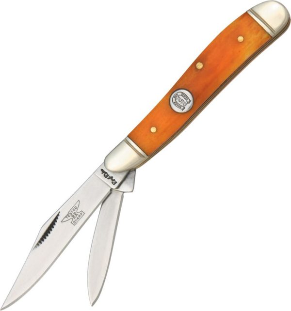 Rough Rider Peanut Orange Bone Folding Knife