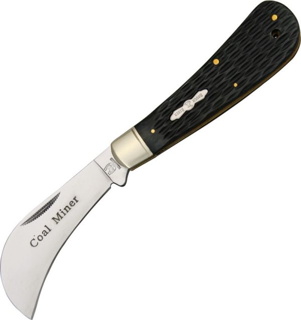 RR1143.jpg Rough Rider Hawkbill Black Bone Fixed Blade Knife
