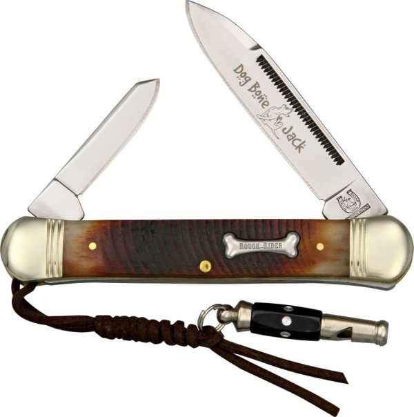 Rough Rider Dog Bone Muskrat Bone Multi-Blade Knife
