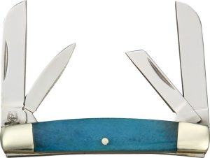 RR1257.jpg Rough Rider Tiny Congress Blue Bone Stainless Multi-Blade