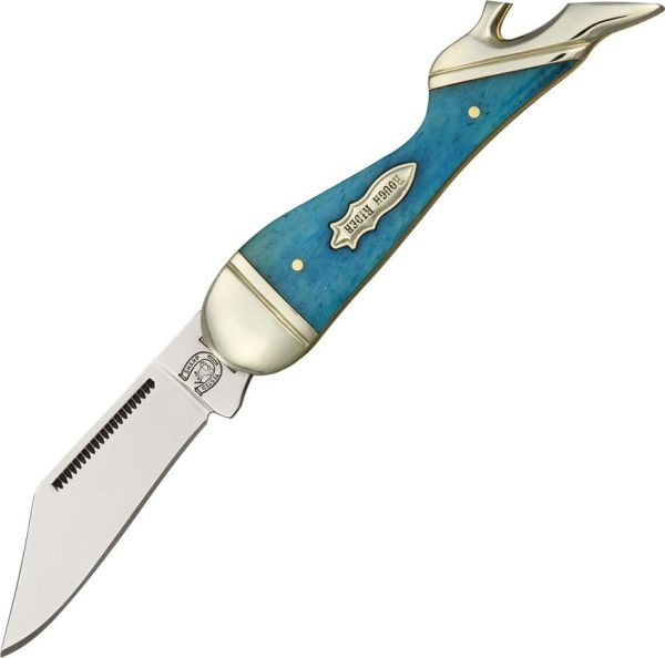 Rough Rider Small Leg Knife Blue Bone - Folding