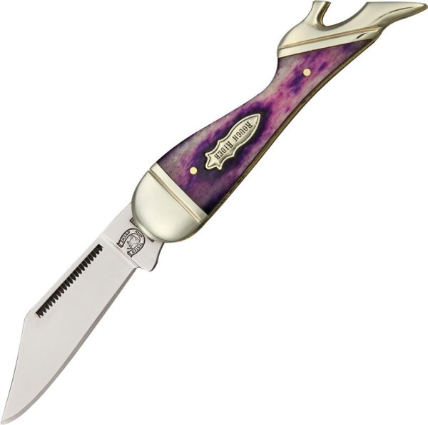Rough Rider Small Leg Knife Purple Bone - Folding