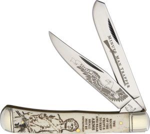 Rough Rider Minute Man Trapper - White Bone Handle