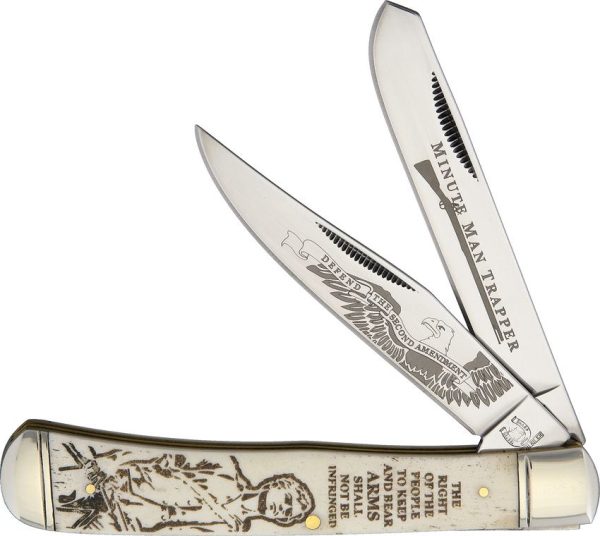 Rough Rider Minute Man Trapper - White Bone Handle