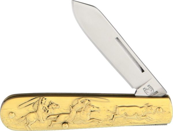 Rough Rider Cowboy Knife Brass - Stainless Spey