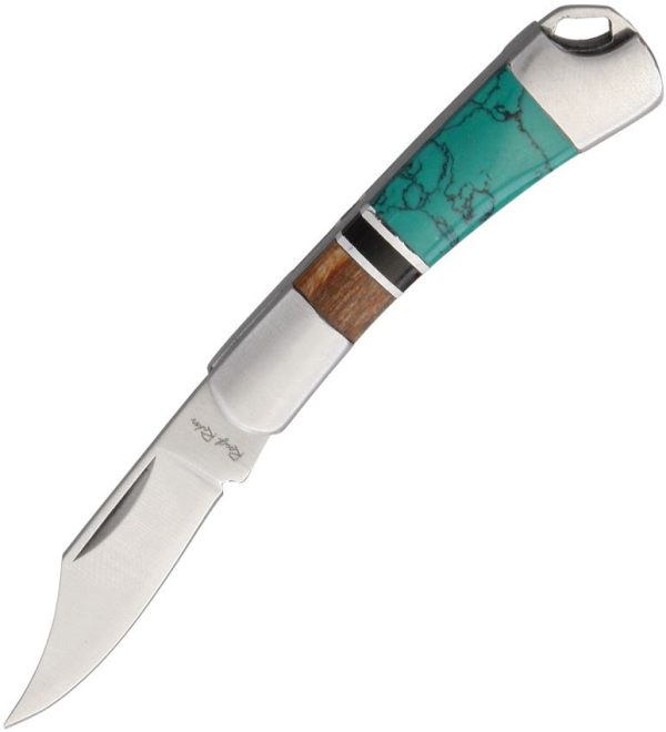 Rough Rider Turquoise Mini Folder - Stainless Clip 2in