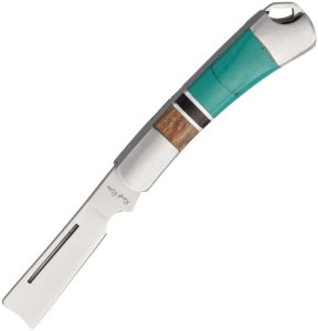 Rough Rider Turquoise Mini Razor - 1.38in Blade 2in
