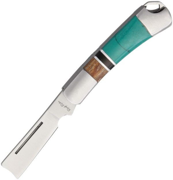 Rough Rider Turquoise Mini Razor - 1.38in Blade 2in