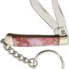 Rough Rider Mini Trapper Keychain Pink Stainless