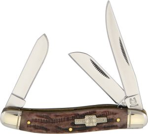 RR158.jpg Rough Rider Stockman Stag Bone Folding Knife