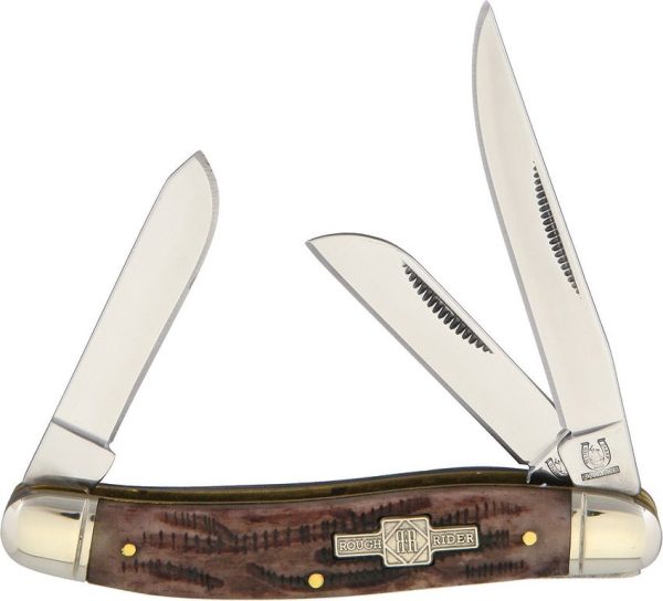 Rough Rider Stockman Stag Bone Folding Knife