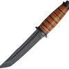 Rough Rider Tanto Fixed Blade Stonewash Knife With Sheath