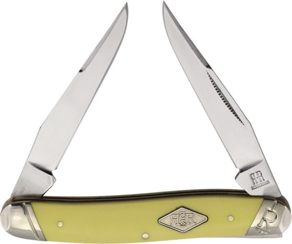 Rough Rider Muskrat Carbon - Yellow Synthetic Handle