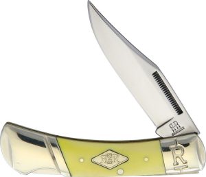 Rough Rider Lockback Classic Carbon - Yellow Synthetic