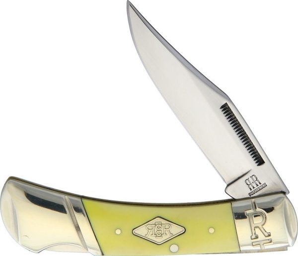 Rough Rider Lockback Classic Carbon - Yellow Synthetic