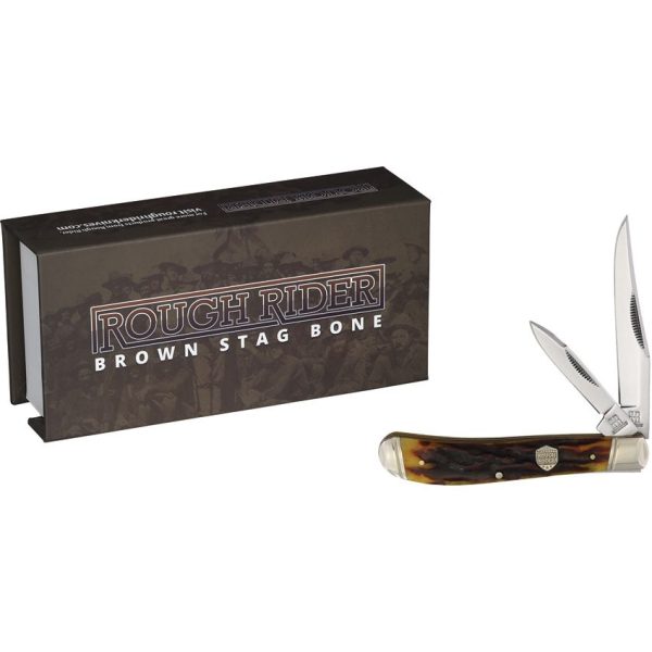 Rough Rider Trapper Brown Stag - Dual Blade