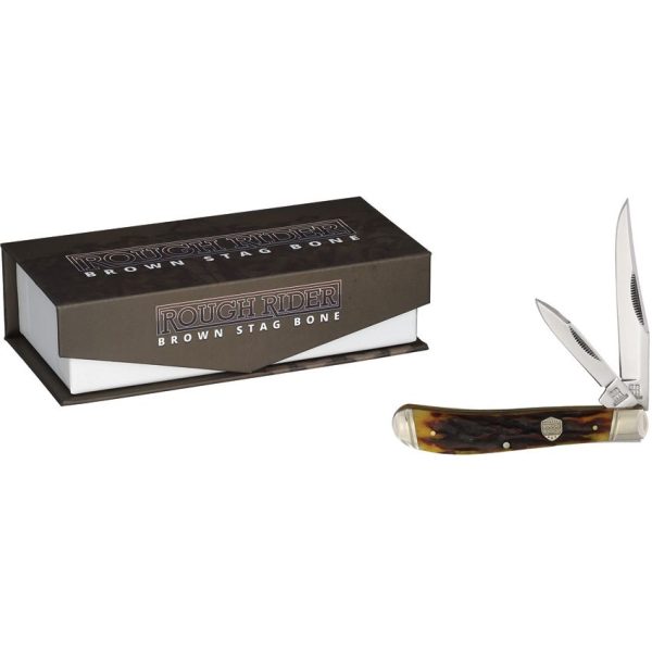 Rough Rider Trapper Brown Stag - Dual Blade