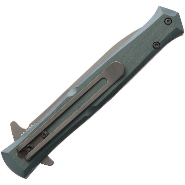 Rough Rider Stiletto Linerlock Green Aluminum