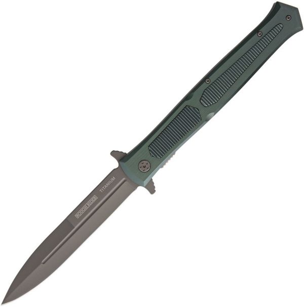 Rough Rider Large Stiletto Linerlock Green