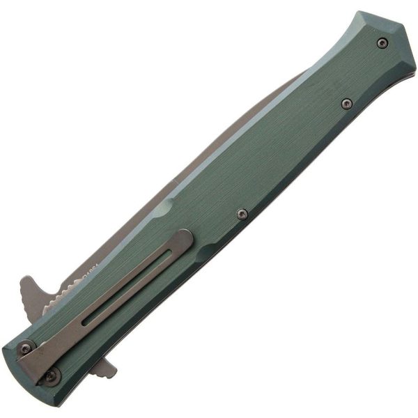 Rough Rider Large Stiletto Linerlock Green