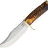 Rough Rider .45 Bowie Fixed Blade Stag Bone Handle Knife