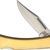 Rough Rider Brass Lockback - 440SS Clip Point