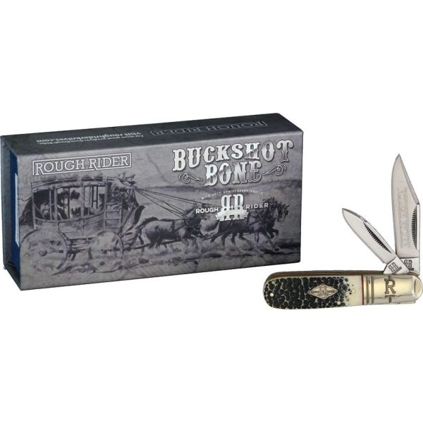 Rough Rider Barlow Buckshot Bone Folding Knife