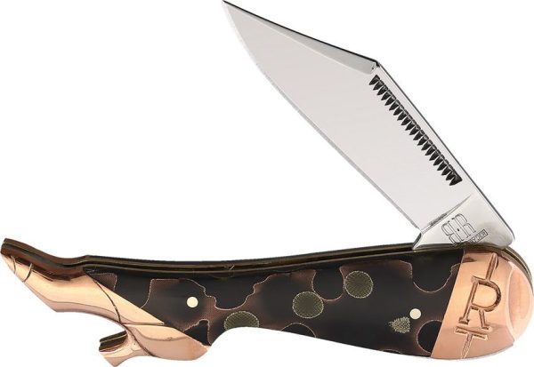 Rough Rider Small Leg Copper Swirl Folding Knife