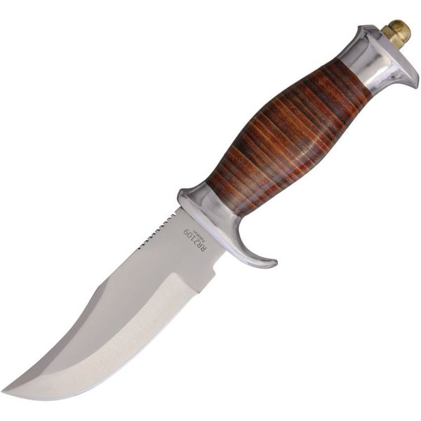 Rough Rider Hunter Stacked Leather - 5 Inch Blade