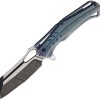 Rough Rider Framelock Blue Stonewash - Stainless Handle