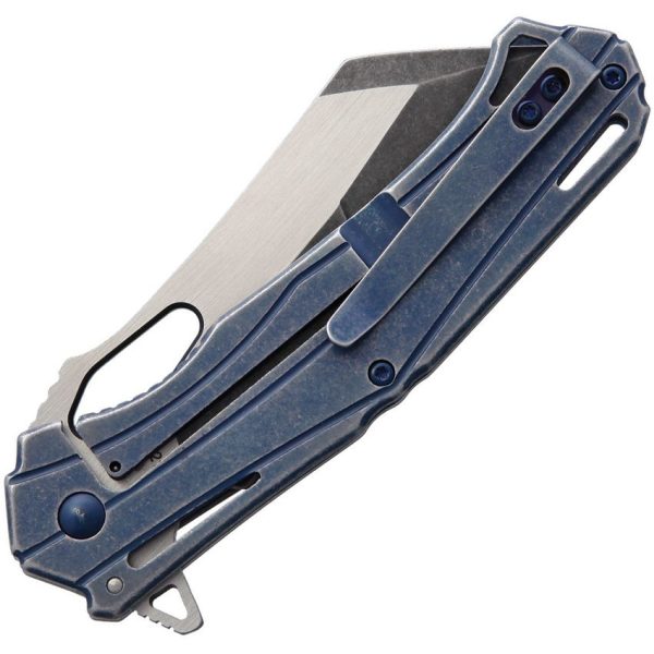Rough Rider Framelock Blue Stonewash - Stainless Handle