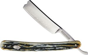 RR2159.jpg Rough Rider Folding Razor Cinnamon Stag Damascus Steel Knife