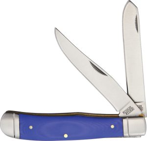 Rough Rider Trapper Blue G10 Two-Blade Knife