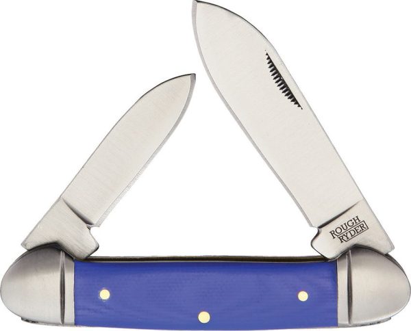 Rough Rider Canoe Blue G10 Multi-Blade Folder