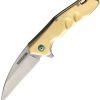 Rough Rider Brass Linerlock D2 Wharncliffe Knife