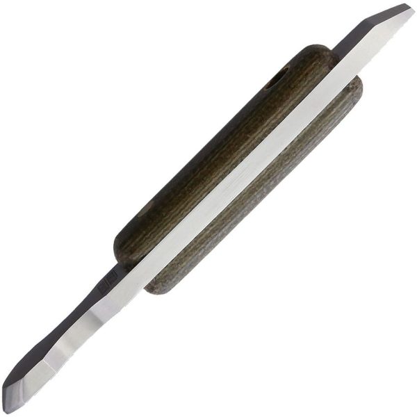 Rough Rider Hobo Knife Opener Green Canvas Micarta