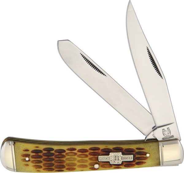 Rough Rider Trapper Amber Bone Clip Spey Blades